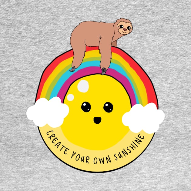 create your own sunshine sloth rainbow by gigglycute